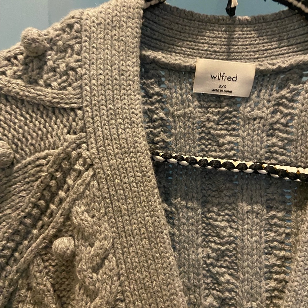 Aritzia Wilfred Alps Cardigan xxs - Gray - Picture 2 of 5